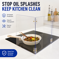 Panneau de séparation de cuisine en polycarbonate transparent, protection anti-éclaboussures de cuisinière, plaque PC personnalisée pour zone de cuisson