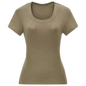 Débardeur d'été respirant en lyocell et lin pour femme, doux, côtelé, col en U, sans manches, fin, tricoté, doux pour la peau - Product Image 2