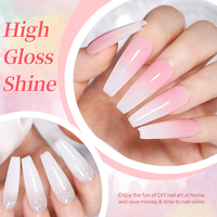 BORN PRETTY PRO Fabricant 15ml Gel de Base Flexible Rose Naturel Renforçant Soak Off Gel de Base Caoutchouc Vernis à Ongles