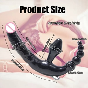 Consolador vibrador sin tirantes, Juguetes sexuales para adultos, tapón <span class=keywords><strong>Anal</strong></span> de <span class=keywords><strong>doble</strong></span> penetración, vibradores de cuentas anales para mujeres lesbianas % - Product Image 5