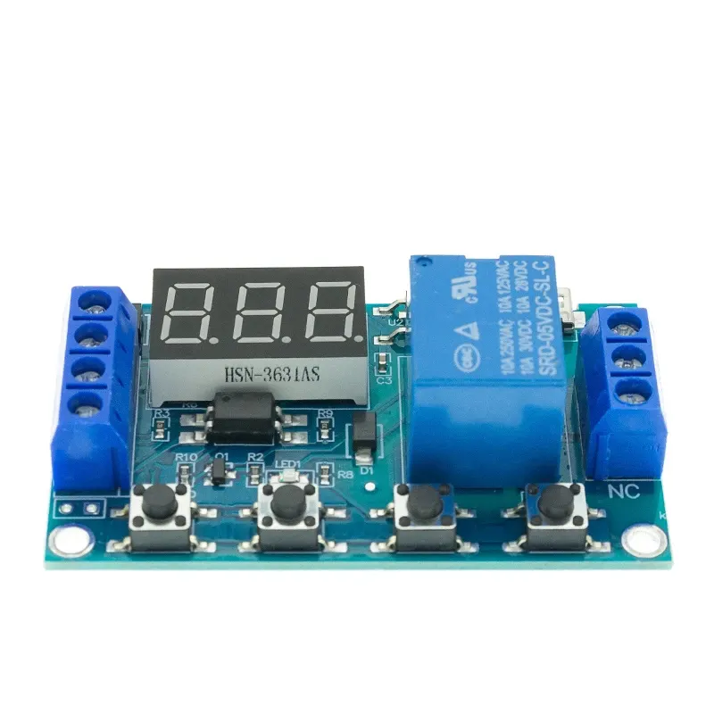 Modulo relè 6-30V interruttore Trigger Time Delay Circuit Timer Cycle Trigger regolabile OFF / ON Switch temporizzazione Cycle timer Relay