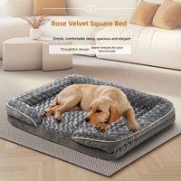 Vente en gros de lits pour chiens de luxe personnalisés, moelleux, colorés, apaisants pour l'anxiété, beiges, imperméables, ultra doux, orthopédiques, taille XL