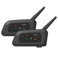 XINOWY V6plus 2 pièces casque de moto Bluetooth casque interphone 1200M étanche Full Duplex Interphone