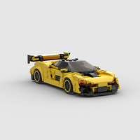 Compatible avec les briques de marque, voiture de course de luxe MOC, jouet de construction éducatif en plastique ABS à assembler soi-même, cadeau d'entreprise