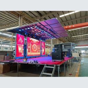 รถบรรทุกพ่วงเวทีเคลื่อนที่ SINOTRUK HOWO 4x2 พวงมาลัยซ้าย/ขวา ขนาด 48 ลูกบาศก์เมตร สำหรับคอนเสิร์ตดนตรี ราคาประหยัด - Product Image 5