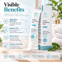 Crème Gel Réparatrice Apaisante Purifiante Anti-Acné et Anti-Imperfections à l'Acide Salicylique Fermenté, Niacinamide et Panthénol pour le Contrôle du Sébum et la Purification des Pores
