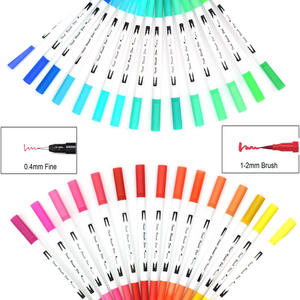 Stylos pinceaux à double pointe en plastique, 36 couleurs, pointe souple, ensemble de stylos pinceaux aquarelle, vente chaude - Product Image 2