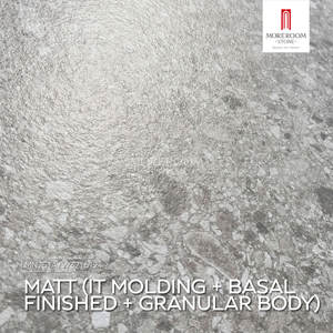 Planche de comptoir en pierre frittée aspect terrazzo gris moyen 1600x3200mm, finition mate, stratifié émaillé, résistant aux acides, pour extérieur - Product Image 3