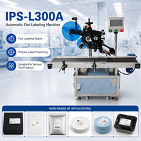 Machine d'étiquetage automatique électrique IPS-L300A pour étiquettes plates, commande PLC, applicateur d'étiquettes haute vitesse pour le collage de couvercles de boîtes
