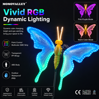 Momovalley Lumière LED Motif Papillon 3D Imperméable à Effet de Vol Réaliste pour Décoration de Jardin et de Parc Municipal