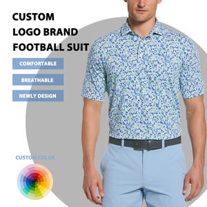 Maillot de golf coupe ajustée à séchage rapide pour hommes T-shirts à impression numérique en polyester et élasthanne avec logo personnalisé - Product Image 1