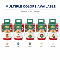 Tasse fantaisie personnalisée Père Noël dessin animé pour souvenir de vacances, vente en gros, livraison rapide, impression sur mesure