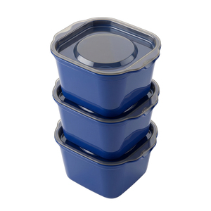 Ele-Gate Plastic Food <b>Containers</b> 280ml Set Of 3 Microwave Safe PP5 <b>Storage</b> Boxes For Meal Prep - Product Image 2