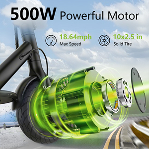 Neumático de 10 pulgadas para patinete eléctrico 350/500W Rueda trasera Motor de cubo sin escobillas con neumático inflable MAX <span class=keywords><strong>G30</strong></span> Neumático de motor de patinete sólido - Product Image 4