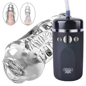 USB rechargeable masturbation cup for men electric powerful sucking automatic vibrator adult sex toy