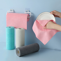 20er-Pack Wiederverwendbare Papiertücher Mikrofaser-Reinigungstücher Rolle 25x25cm Abreißbare Tücher für Autowäsche Küchenputztücher Fusselfreie Lappen