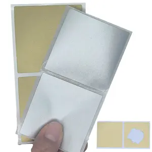Tùy chỉnh 100 cái/gói 5cm vuông Scratch-off Stickers nhãn tấm vuông Scratch Off Hologram phim Sticker