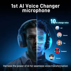 Micrófono Inalámbrico USB con Soporte Antivibraciones y Monitoreo Directo para Videojuegos, Chat <span class=keywords><strong>de</strong></span> Voz, Transmisión en PC, Micrófono Bluetooth con Monitoreo Directo - Product Image 5