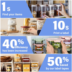 Nastro Adesivo Compatibile Puty 12mm per Etichette, Nero Trasparente TZE-131, Nastro Laminato Medico per Etichette e Codici a Barre per Stampanti - Product Image 2