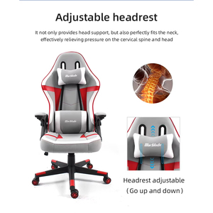 Chaise de jeu PC en cuir personnalisée avec accoudoirs brevetés, bon prix, 5983, appuie-tête réglable pour confort et soutien - Product Image 4