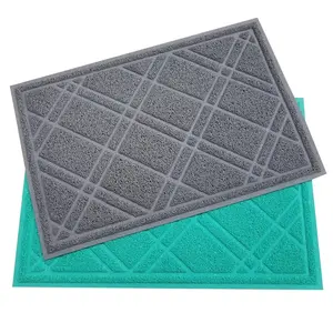 Taizhou factory produced pvc eco friendly cat litter catcher mat customized pet mat pvc pet feeding mat