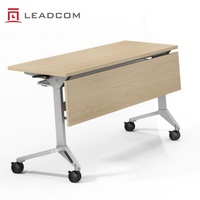 Table de formation mobile pliable en acier robuste LEADCOM LS-4-6 pour projets de formation d'entreprise, table de réunion et de formation pour usage commercial