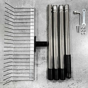 21-Zinken Edelstahl Rasenrechen & Bodenlockerer, Hochleistungs-Landwirtschafts-Eisenrechen für die Gartenpflege - Product Image 4