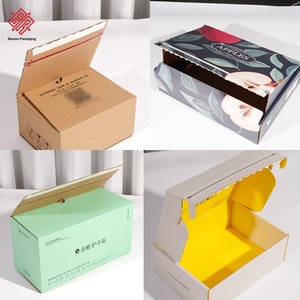 Zipper Recyclable Corrugated Cardboard Shipping Boxes Postal Packaging Airplane-Style Easy-Tear E-commerce Packaging Four-Color - Product Image 2