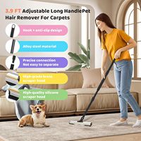 Metall reinigung Haar einziehbare Haustiere Mop Teppich Rechen Lang griff Teppich Rechen Tierhaarent ferner