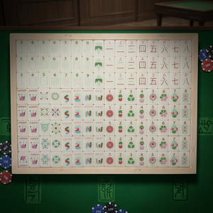Juego de Fichas de Mahjong de Plástico Blanco, Piezas de Mahjong Grabadas para Sala de Juegos, Entretenimiento Familiar - Product Image 1