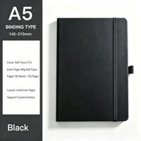 Carnet de voyage personnalisé avec logo, format A5/A6, en cuir PU, reliure cousue, pages intérieures colorées, couverture en cuir portable, journal promotionnel