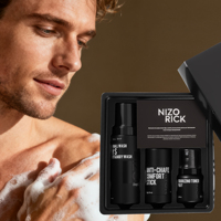 Lot de 3 produits de toilettage corporel pour homme OEM en gros : Gel douche, Stick anti-frottement, Spray tonifiant désodorisant – Coffret cadeau fraîcheur pour homme