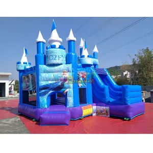 Castelo inflável bouncy slide grande castelo de pular com piscina e preços
