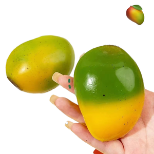 Soft <b>Plush</b> Mango Strawberry Fluid Squishy Ball Color Changing Fruit Sensory Stress Toy for Teens & Adults Gifts and Party Favors - Product Image 1