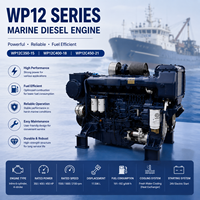 Moteur diesel marin Weichai WP12 série WP12C350-15 258 kW/350 ch 1500 tr/min pour bateau de pêche et bateau de travail