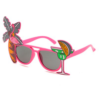 Lunettes de fête hawaïennes Luau pour bal de promo, anniversaire, célébration, avec motifs flamant rose, ananas, cocotier – Articles spéciaux