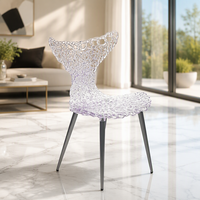 Chaise de salle à manger queue de sirène en polycarbonate transparent, siège ergonomique, mobilier d'appoint moderne pour la maison, l'hôtel et le restaurant