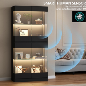 Vitrine de présentation de jouets en <span class=keywords><strong>verre</strong></span> transparent de haute qualité <span class=keywords><strong>à</strong></span> 4 niveaux / vitrine / étagère pour salle de jeux - Product Image 4