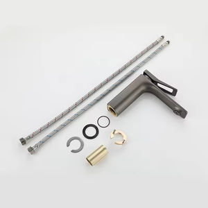 ברז כיור אמבטיה מנחושת בצבע אפור כהה, ידית אחת, בעל ליבה קרמית איכותית ועמידה בפני התזות, דגם יוקרתי חדש לשנת 2024 - Product Image 6