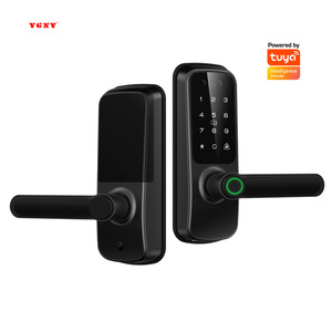 Kunci Pintu Pintar YAGU Tuya Wifi untuk Kamar Tidur, Tanpa Kunci, Sidik Jari, Kenop Pintu Elektrik, Gagang Pintu Biometrik, Kunci Deadbolt Pintar - Product Image 1
