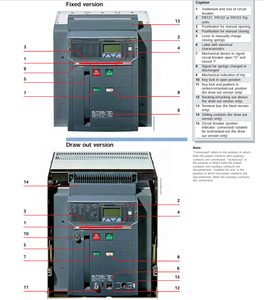 Interruptor Automático ABB ACB Emax E2S/E2N1250 ACB PR121 PR122 LSIG 1250A 3p <span class=keywords><strong>WMP</strong></span> Fijo/Extraíble 4 Polos 440V MCH YO YU 1SDA055857R1 - Product Image 2