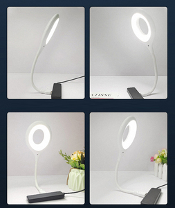 コンピューターテーブルランプを搭載した超高輝度1.5Wラウンドリーディングライト調光フレキシブルミニUSBナイトライト - Product Image 5