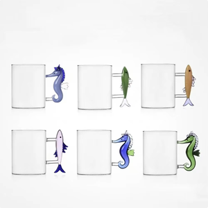 Tazza in Vetro con Animali 3D, Decorazione Artigianale, Bicchieri Colorati Senza Piombo per Regali ai Bambini - Product Image 1