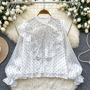 <span class=keywords><strong>Camicetta</strong></span> Gent papillon da donna <span class=keywords><strong>con</strong></span> cuciture dimagranti <span class=keywords><strong>con</strong></span> Top a cuore in Chiffon - Product Image 4