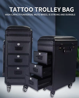 Vente en gros poste de travail multifonctionnel professionnel pour le tatouage avec accoudoir ensemble de valise de bureau réglable étui à tatouer