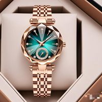 Jam Tangan Wanita Kasual Sederhana Quartz Laris 2026 dengan Tali Baja dan Gelang Berlian, Jam Tangan Fashion Sederhana Elegan untuk Wanita