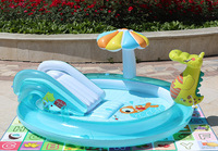 INTEX 57165 Kinder krokodil garten Wasserpark Schwimmbad mit Rutsche Sprüh wasser für spielende Kinder