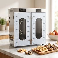 WS-40 Twee-kamer roterende 40-verdiepingen commerciële fruit- en groentedroger met SUS304 materiaal, elektrische verwarming 220V, hoge productiviteit