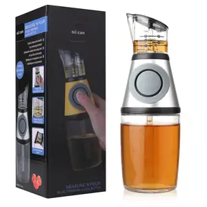 Oil dispenser bottle for kitchen Olive Oil Dispenser Superior Glass Oil and Vinegar Dispenser with Measuring