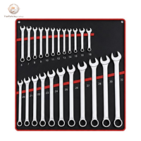 Jeu de clés à douille métriques de 25 pièces, 6-32 mm, chrome vanadium, 12 points, clés à douille ouvertes, outils à main, kit de clés pour l'entretien automobile